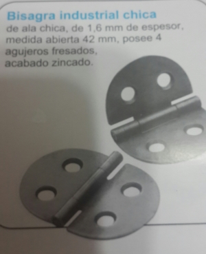 HERRAJES INDUSTRIALES BISAGRA INDUST ALA CHICA