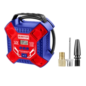 COMPRESOR 12 V 160 PSI 3 PICOS 3MTS. C/LUZ EMTOP