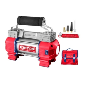 COMPRESOR 12 V 120 PSI 4 PICOS 3MTS. C/LUZ EMTOP