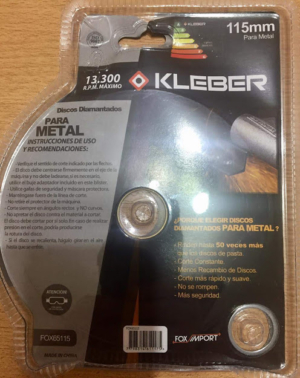 DISCO DIAMANTADO PARA METALES KLEBER