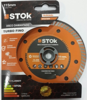 DISCO DIAMANTADO TURBO FINO STOK