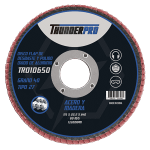 DISCOS FLAP OXIDO DE ALUMINIO THUNDER PRO
