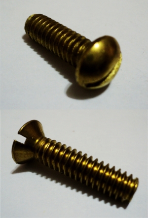 TORNILLOS DE BRONCE C/REDONDA Y FREZADA